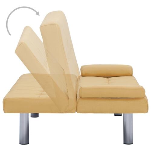 Sovesofa med to puder polyester gul