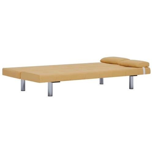 Sovesofa med to puder polyester gul