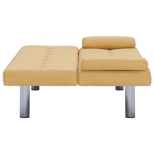 Sovesofa med to puder polyester gul