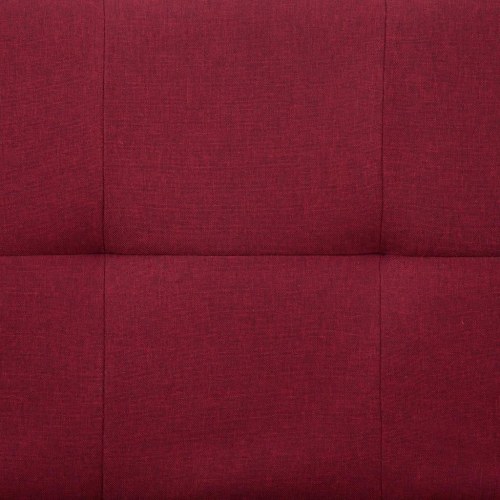 Sovesofa med to puder polyester rødvinsfarvet