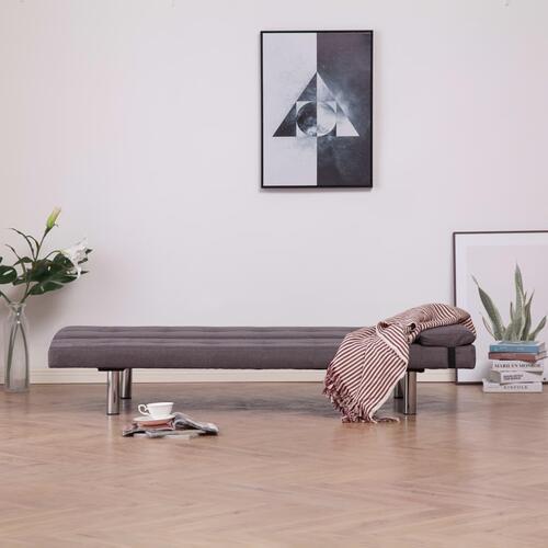 Sovesofa med to puder polyester gråbrun