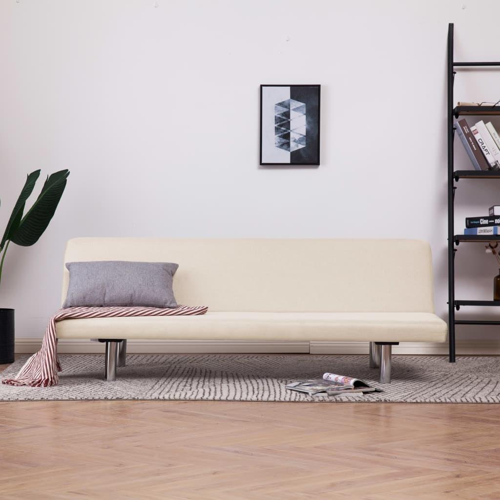 Sovesofa polyester cremefarvet