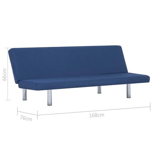 Sovesofa polyester blå