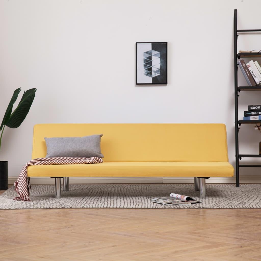 Sovesofa polyester gul
