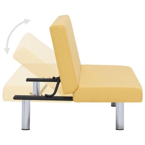 Sovesofa polyester gul