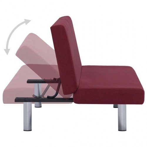 Sovesofa polyester rødvinsfarvet