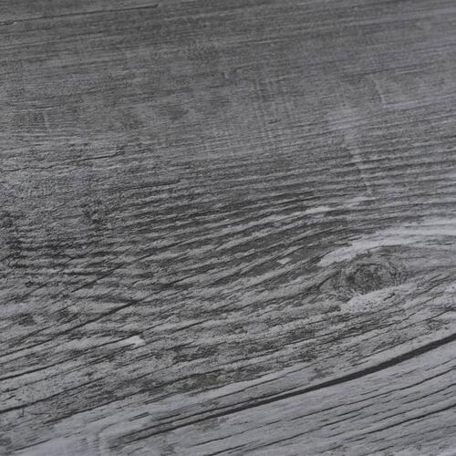 Selvhæftende PVC-gulvplanker 5,21 m² 2 mm skinnende grå