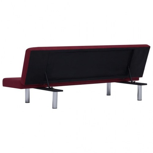 Sovesofa polyester rødvinsfarvet