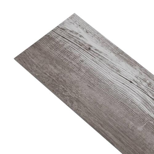 Selvhæftende PVC-gulvplanker 5,21 m² 2 mm mat træbrun