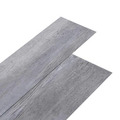 Selvhæftende PVC-gulvplanker 5,21 m² 2 mm mat trægrå