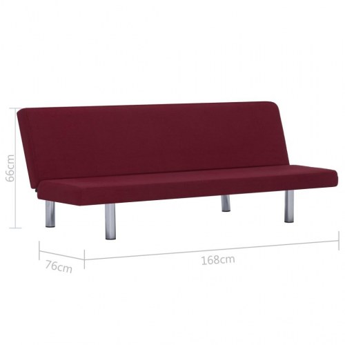 Sovesofa polyester rødvinsfarvet