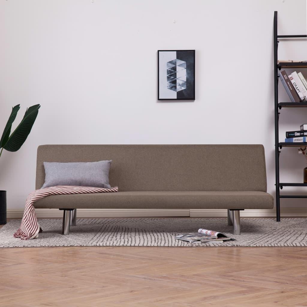 Sovesofa polyester gråbrun