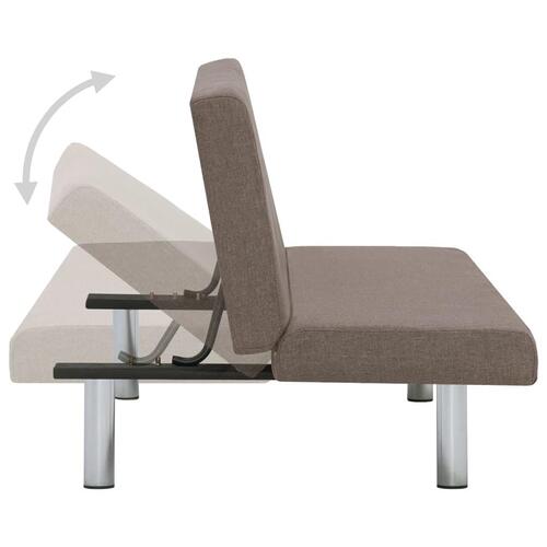 Sovesofa polyester gråbrun