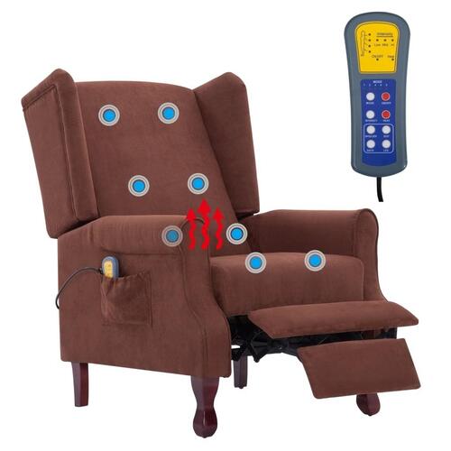 Massagestol stof brun