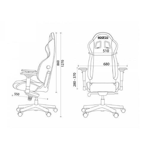 Gaming-stol Sparco S00998NRNR Sort