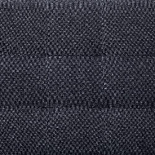 Sovesofa med chaiselong polyester mørkegrå