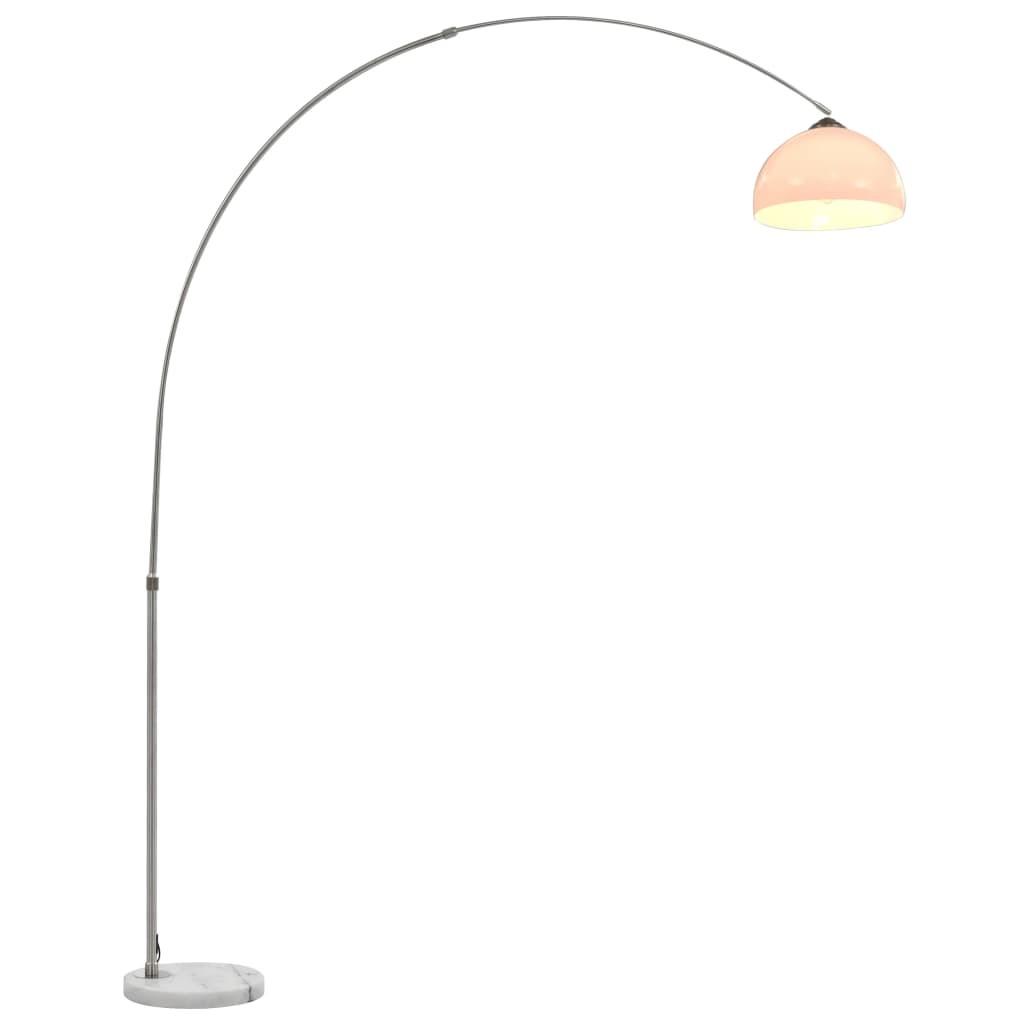 Buet lampe 60 W E27 200 cm sølvfarvet