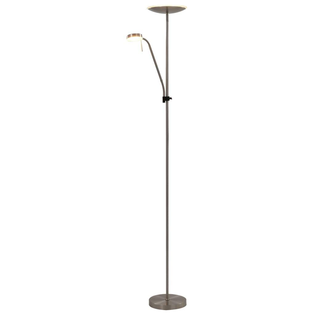 Standerlampe 16 W 180 cm sølvfarvet