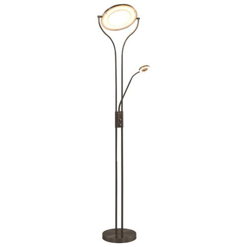 Gulvlampe 18 W dæmpbar 180 cm sølvfarvet