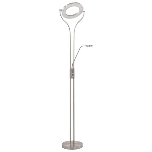 Gulvlampe 18 W dæmpbar 180 cm sølvfarvet