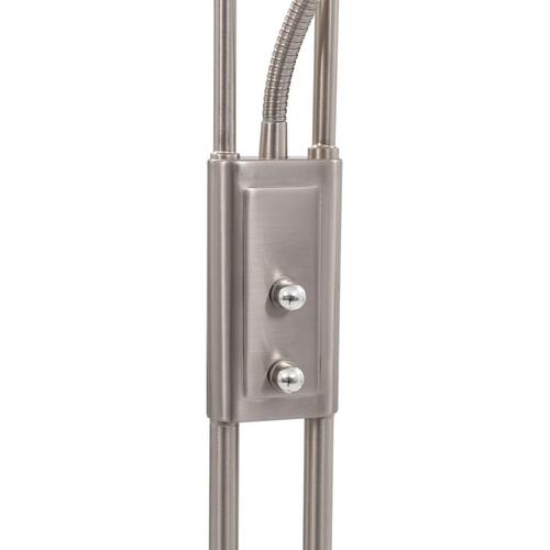 Gulvlampe 18 W dæmpbar 180 cm sølvfarvet