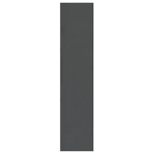 Badeværelsesskab med spejl 60x15x75 cm MDF skinnende grå
