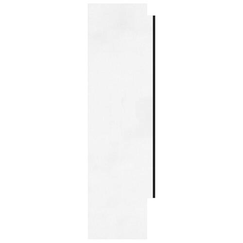 Badeværelsesskab med spejl 80x15x60 cm MDF blank hvid