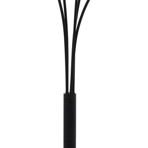 Standerlampe 200 cm 5 x E14 sort og guld