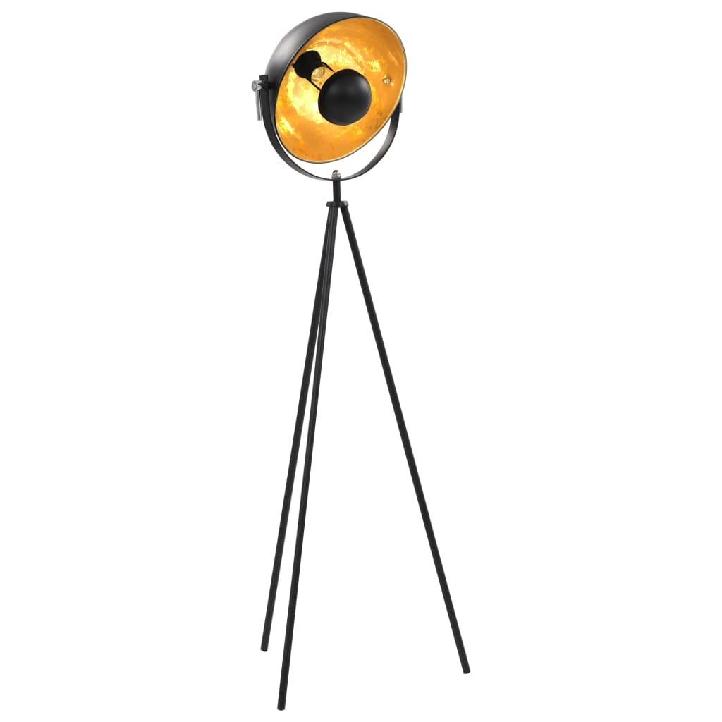 Standerlampe E27 31 cm sort og guld