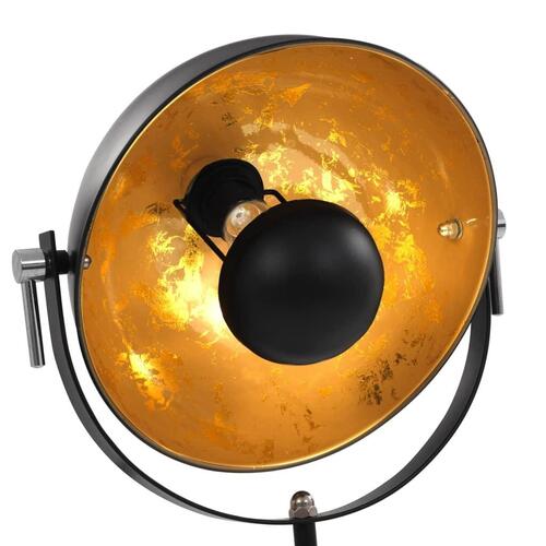 Standerlampe E27 31 cm sort og guld