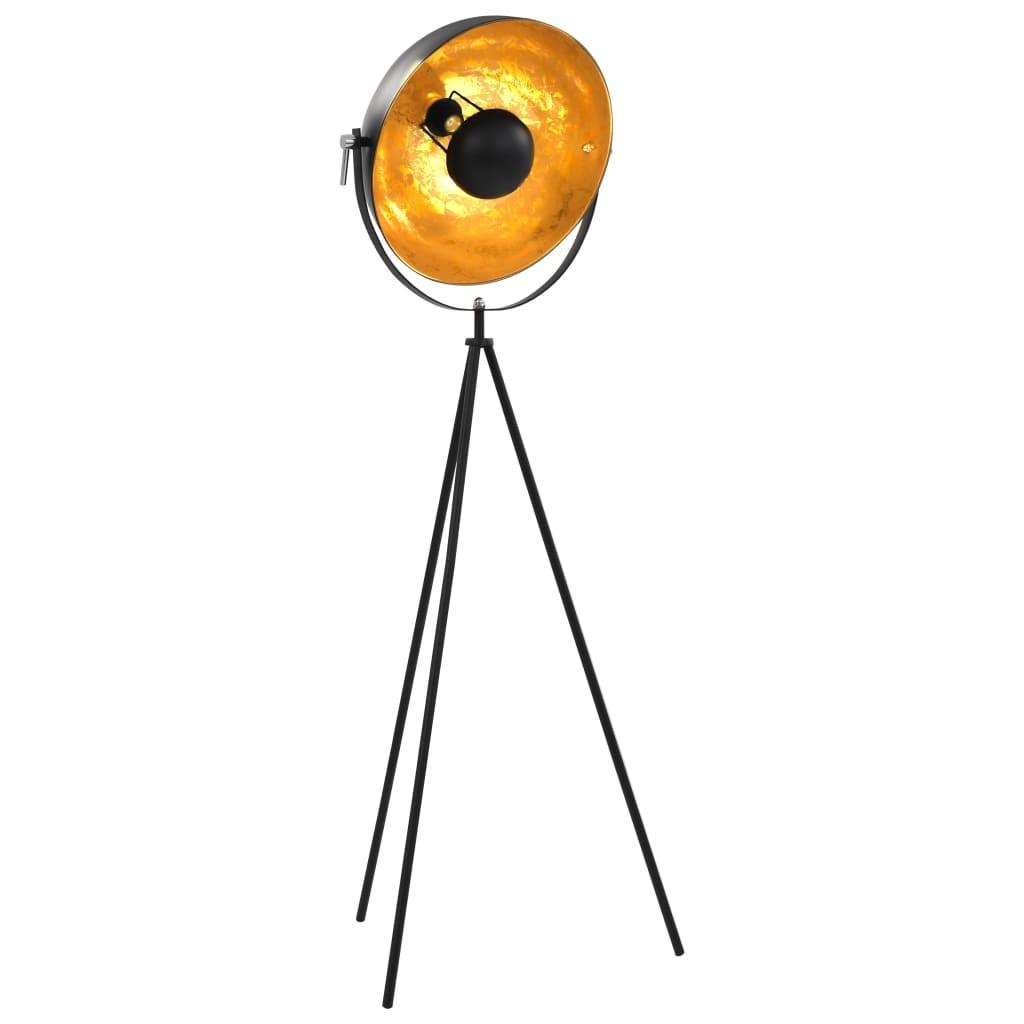 Standerlampe E27 41 cm sort og guld