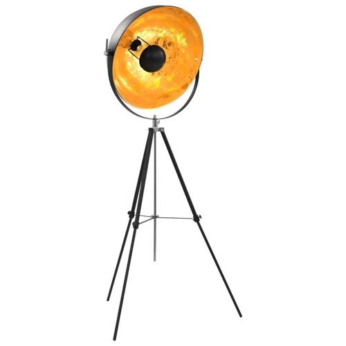 Standerlampe E27 51 cm sort og guld