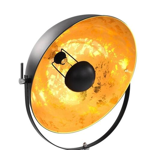 Standerlampe E27 51 cm sort og guld