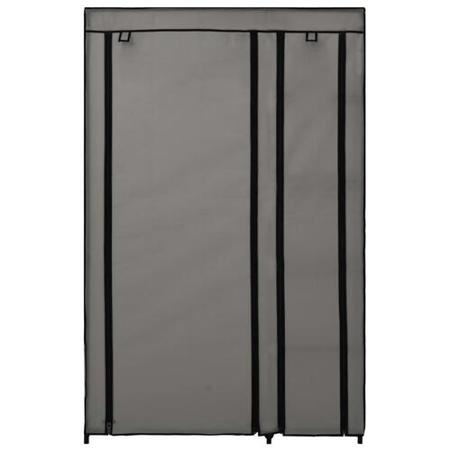 Foldbart klædeskab 110 x 45 x 175 cm stof grå