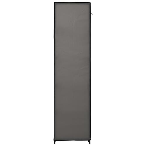 Foldbart klædeskab 110 x 45 x 175 cm stof grå