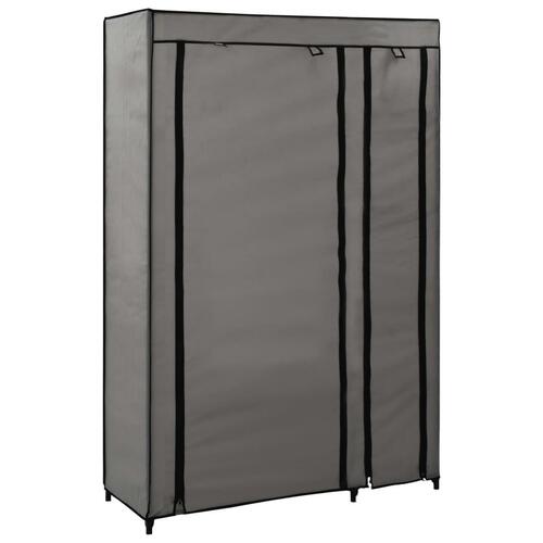 Foldbare klædeskabe 2 stk. 110 x 45 x 175 cm stof grå