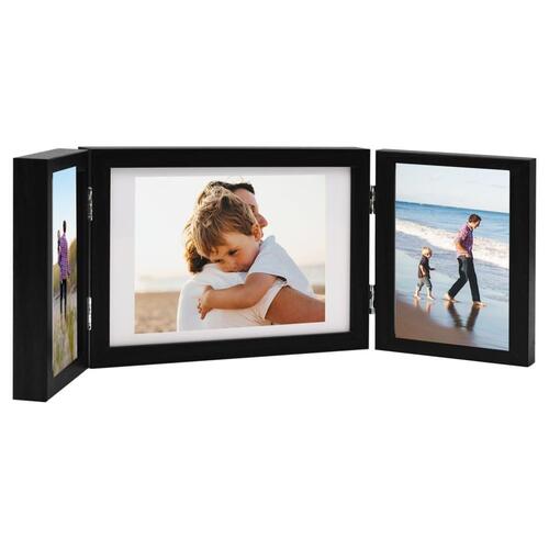 Folderamme til 3 billeder 28x18 cm + 2x(13x18 cm) sort