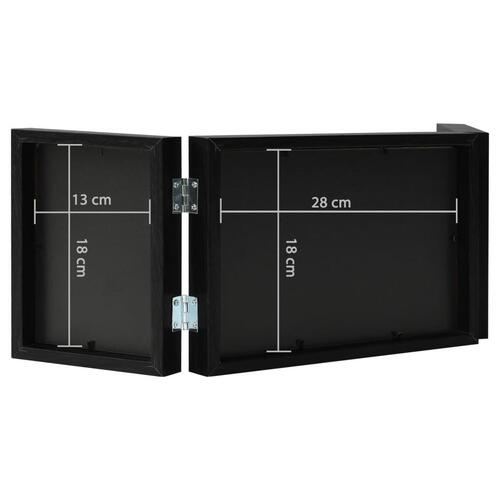 Folderamme til 3 billeder 28x18 cm + 2x(13x18 cm) sort