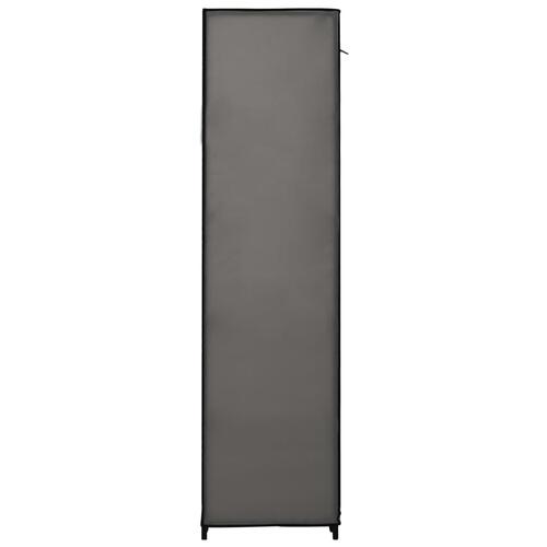 Klædeskab med rum og stænger 150 x 45 x 176 cm stof grå