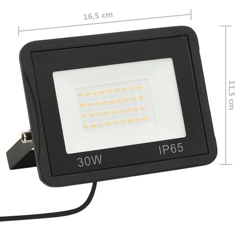 LED-projektør 30 W varmt hvidt lys