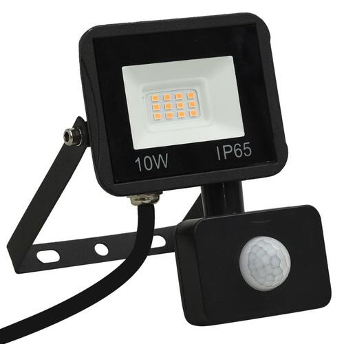 LED-projektør med sensor 10 W varm hvid
