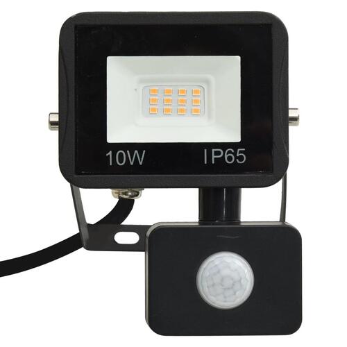 LED-projektør med sensor 10 W varm hvid