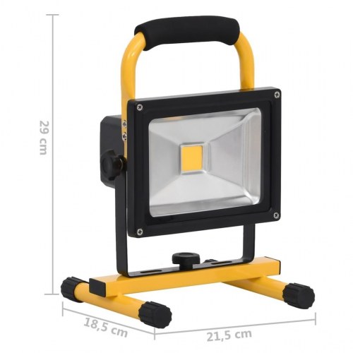 Genopladelig LED-projektør med håndtag 30 W varm hvid