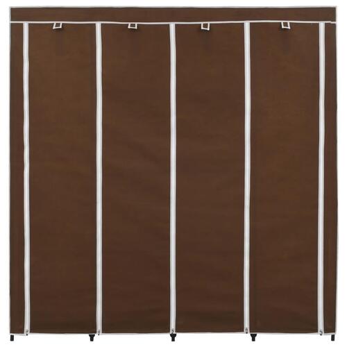 Klædeskab med 4 rum 175 x 45 x 170 cm brun