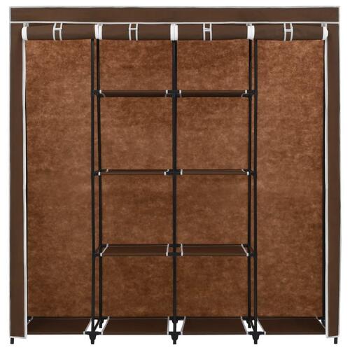 Klædeskab med 4 rum 175 x 45 x 170 cm brun
