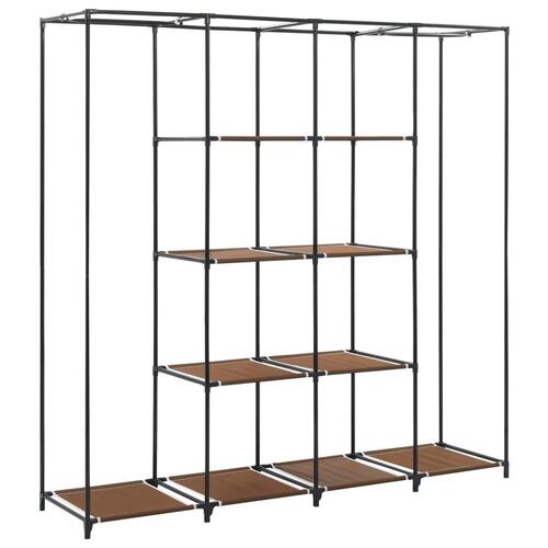 Klædeskab med 4 rum 175 x 45 x 170 cm brun