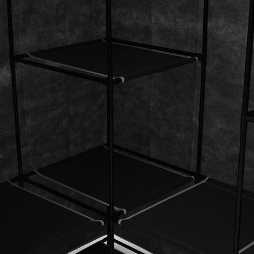 Hjørneklædeskab 130 x 87 x 169 cm sort