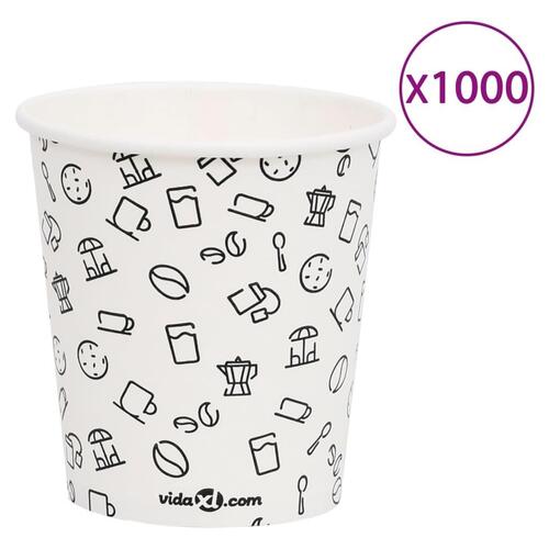Papkrus 1000 stk. 200 ml hvid og sort