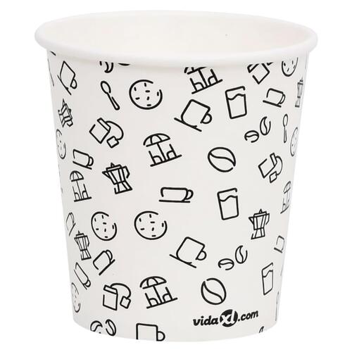 Papkrus 1000 stk. 200 ml hvid og sort