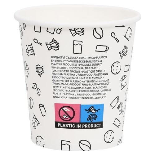 Papkrus 1000 stk. 200 ml hvid og sort